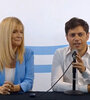 Axel Kicillof y Verónica Magario dieron la conferencia de prensa en La Plata.