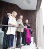 Alberto Fernández, Fabiola Yáñez y Felipe Solá en la visita a la Basílica.