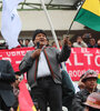 Evo Morales encabezó la marcha realizada en la Plaza Mayor de San Francisco, La Paz.  (Fuente: EFE)