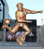 La estatua de Angel Labruna, en la puerta del Museo de River. (Fuente: Prensa RIver Plate)