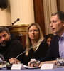 Grosso, Santa María, Alvarez Rodríguez y Gray, entre otros, participaron de una conferencia de prensa en el Congreso. (Fuente: Bernardino Avila)