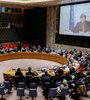 Bachelet anncia la lista de empresas sancionadas al consejo de Seguridad de la ONU reunido en Nueva York. (Fuente: EFE)