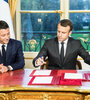 Griveaux y Macron, antes de que estallara el escándalo. (Fuente: AFP)