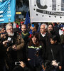 “Es necesario volver a la calle, pese a que sectores de Cambiemos están agitando que lo queremos hacer en forma violenta”, dijo Esteban Castro (CTEP). (Fuente: Bernardino Avila)