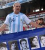 Leopoldo Luque, en un aniversario del Golpe de 1976, en el estadio de River. (Fuente: Télam)