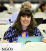 Silvia Ribeiro en la cumbre sobre cambio climático (Fuente: Francis Dejon)