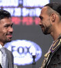 Manny Pacquia, de 40 años, frente a Keith Thurman, de 30, en Las Vegas. 