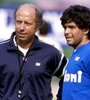 Ottavio Bianchi con Maradona, en los años felices en el Napoli