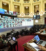 El recinto del Senado adaptado para sesionar a distancia. (Fuente: NA)