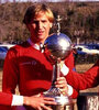 Burruchaga, Trossero y Bochini, con la séptima Copa para Independiente.