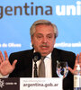 El presidente Alberto Fernández. (Fuente: Télam)