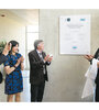 Adrián Carbonetti (derecha) en la apertura de un centro de estudios de la UNC. (Fuente: Gentileza del CONICET)