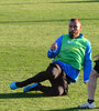 Daniele de Rossi  durante un entrenamiento en el predio de Casa Amarilla. (Fuente: Fotobaires)