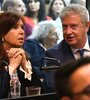 Cristina Fernández de Kirchner y su abogado, Carlos Beraldi, en el inicio del juicio oral en su contra.