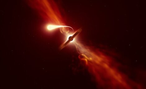 El impresionante video que muestra cómo un agujero negro supermasivo absorbe una estrella cercana