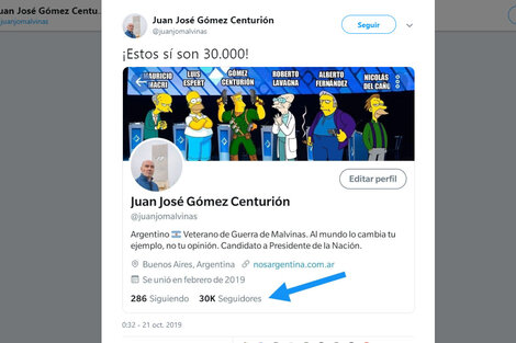 El tuit negacionista de Gómez Centurión