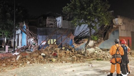 Se derrumbó un supermercado chino en Parque Patricios