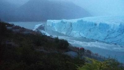 Cayó el puente de hielo del Glaciar Perito Moreno