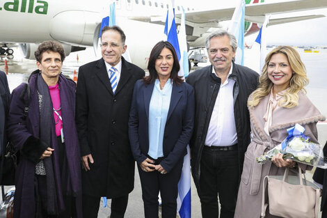 Alberto Fernández llegó a Israel