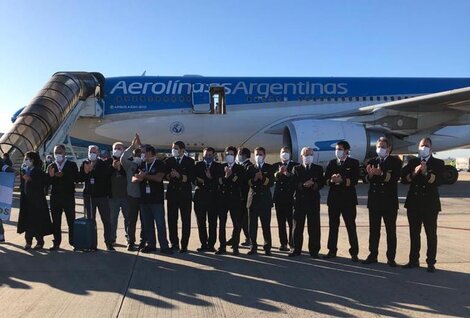 Ya esta en la Argentina el primer avion de Aerolineas que trajo insumos medicos desde China