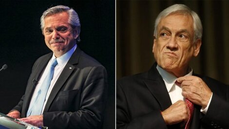Fernández arriba, Piñera bien abajo