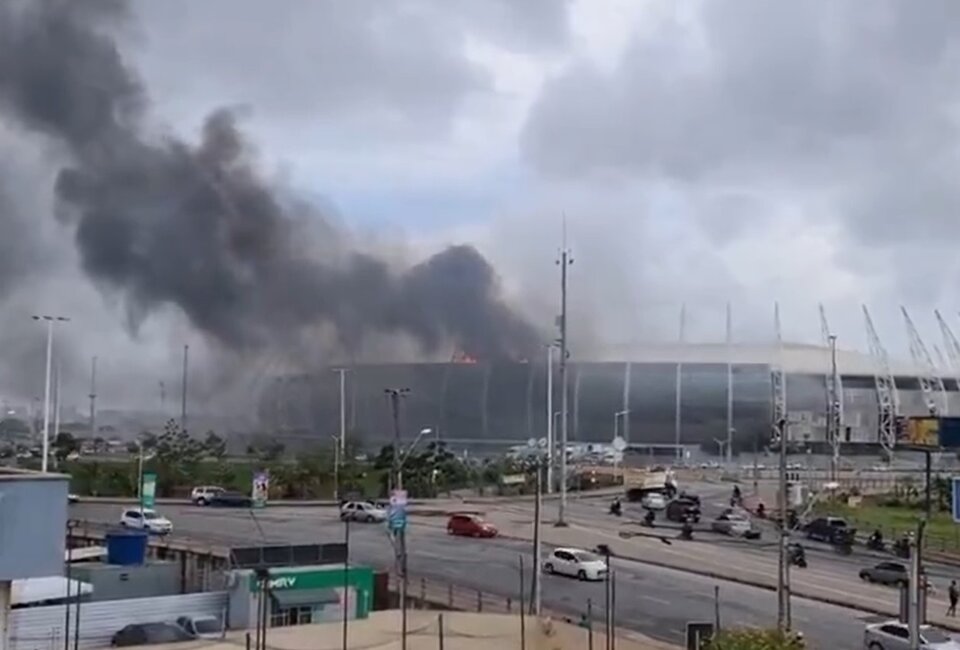 Se incendió un estadio en Brasil antes de un partido