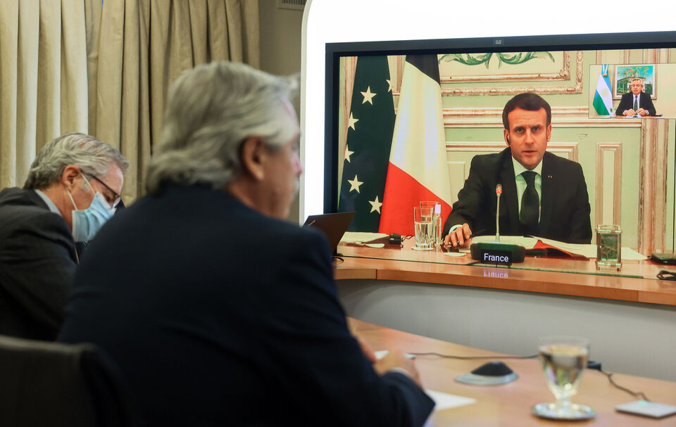Macron destacó su diálogo con Alberto Fernández
