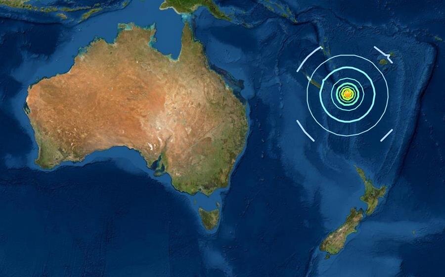 Se registró un tsunami en el Pacífico Sur