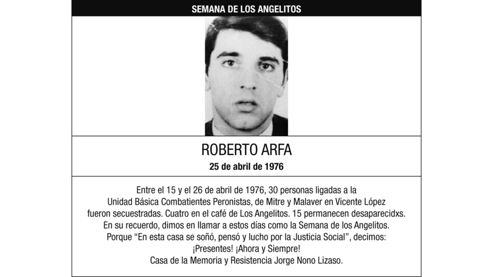 Roberto Arfa, Desaparecidos de Vesubio y Puente 12 | Los recordatorios ...