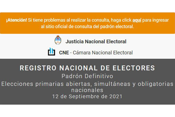 Dónde Voto En Formosa: PASO 2021, Consultá El Padrón Electoral | Lugar ...