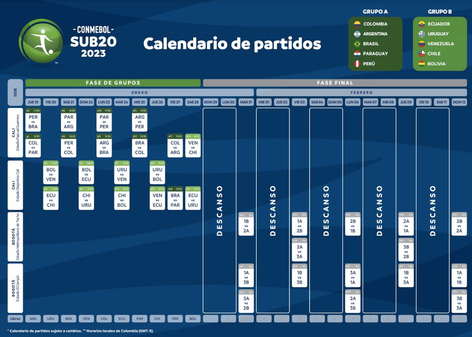 Argentina Sub 20 Sudamericano ¿cuándo juega y cómo verlo? Página12