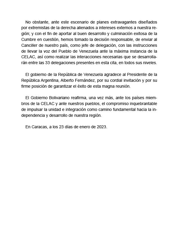 Maduro no vendrá a la cumbre de la Celac: "Se develó un plan para agredirlo"