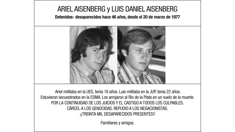 Ariel Aisenberg y Luis Daniel Aisenberg Los recordatorios de hoy