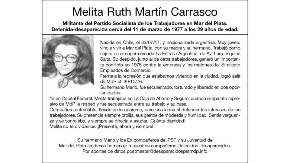 Melita Ruth Martín Carrasco, Francisca Delica Torres Los