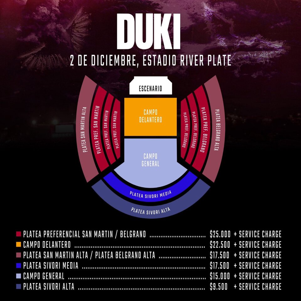 Entradas Para Duki En River: Precios, Cuándo Sale La Preventa Y Cómo ...