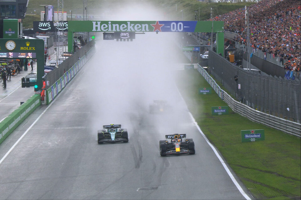 Fórmula 1: Verstappen ganó una carrera alocada bajo la lluvia en Países Bajos
