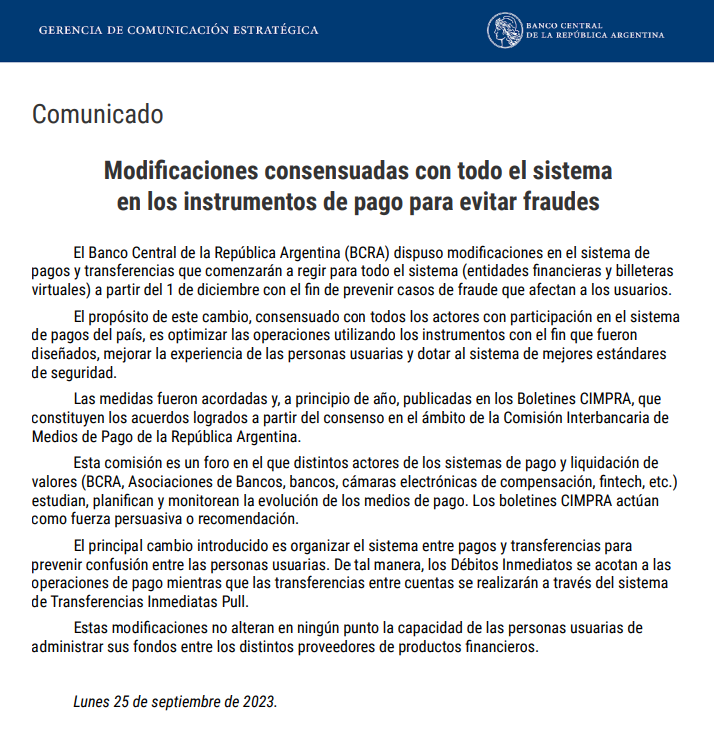 Mercado Pago: los cambios para los usuarios con la nueva normativa del Banco Central