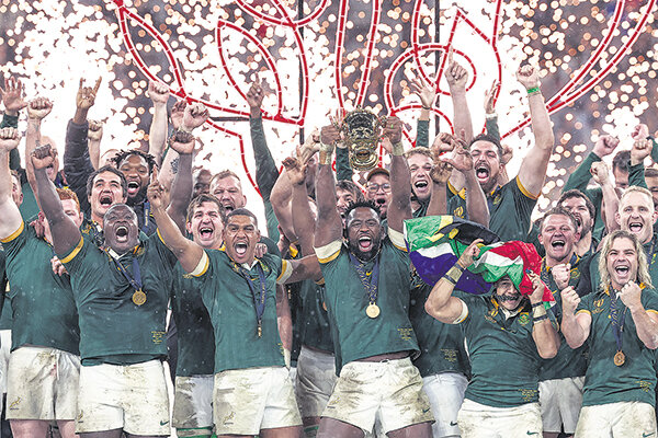 Los Springboks vencieron a los All Blacks y festejaron en el Mundial de rugby