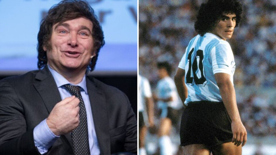 Javier Milei, anti Maradona