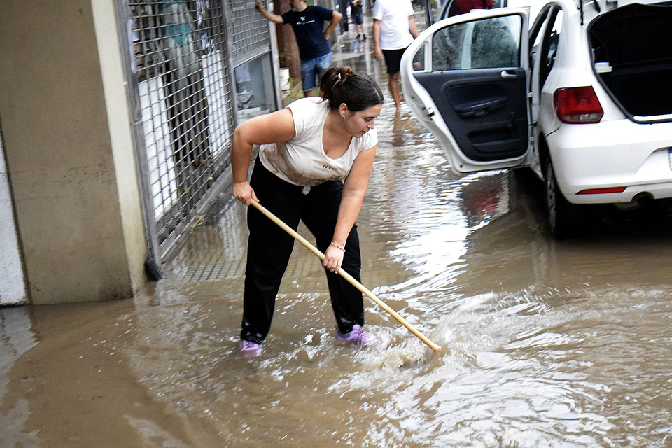 El día después del temporal en Bahía Blanca