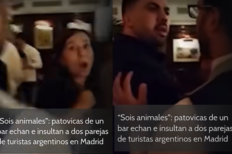 A los gritos y empujones, así echaron a cuatro turistas argentinos de un bar en Madrid