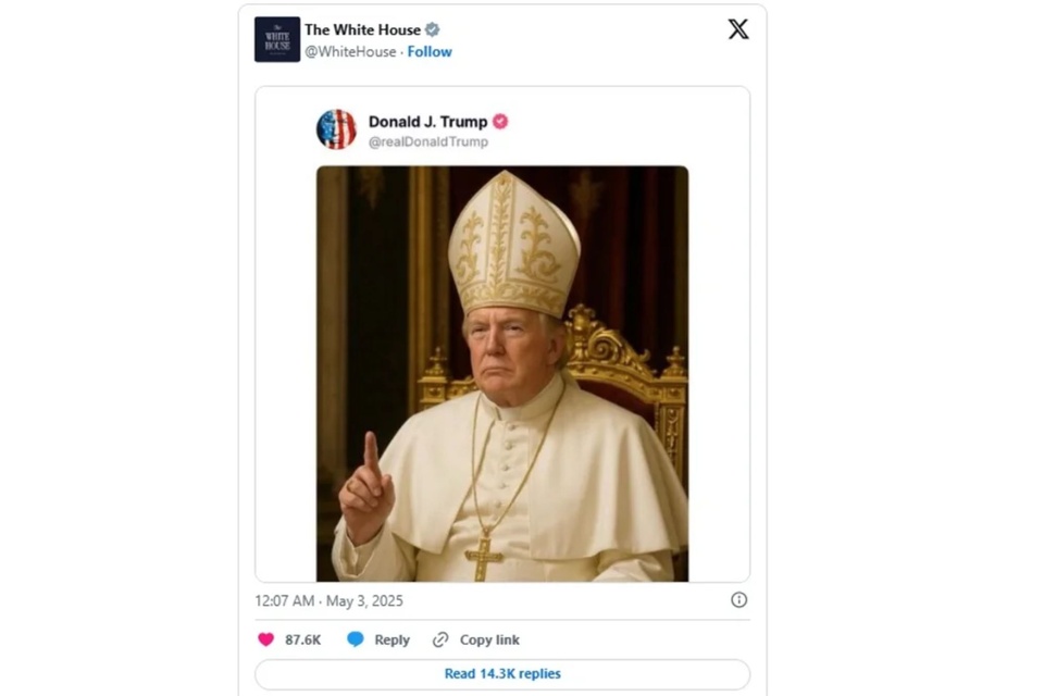 El polémico posteo de Trump a días del cónclave: "Me encantaría ser papa"