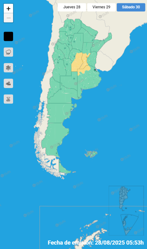 ALERTA ROJA: anuncian Santa Rosa y una nueva ciclogénesis para el fin de semana