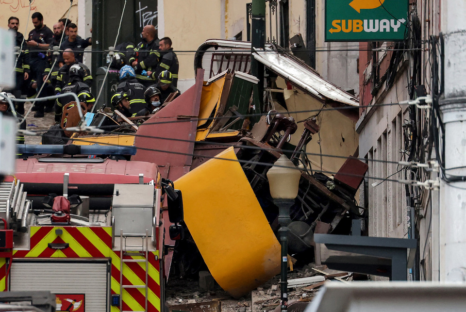 Descarriló uno de los funiculares históricos de Lisboa