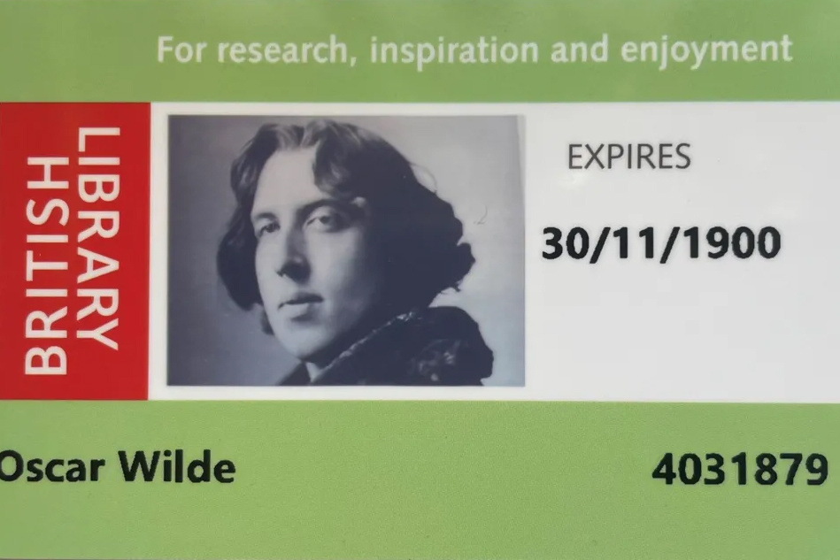 La tarjeta de la biblioteca de Oscar Wilde se reemitió 130 años después