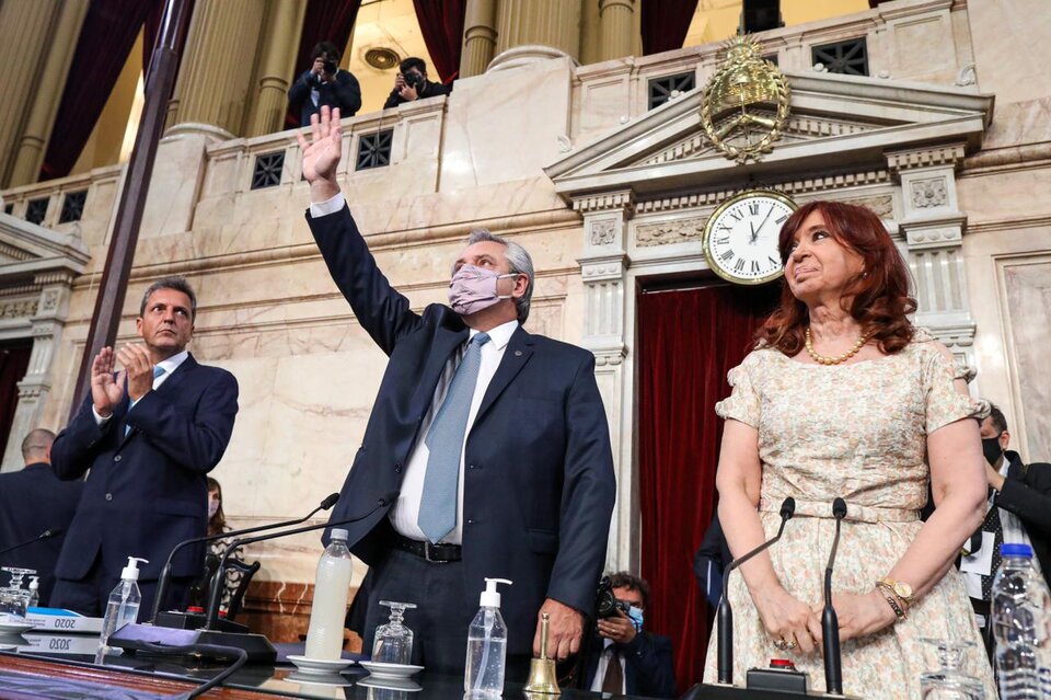 Minuto a minuto, cómo fue el paso de Alberto Fernández por el Congreso
