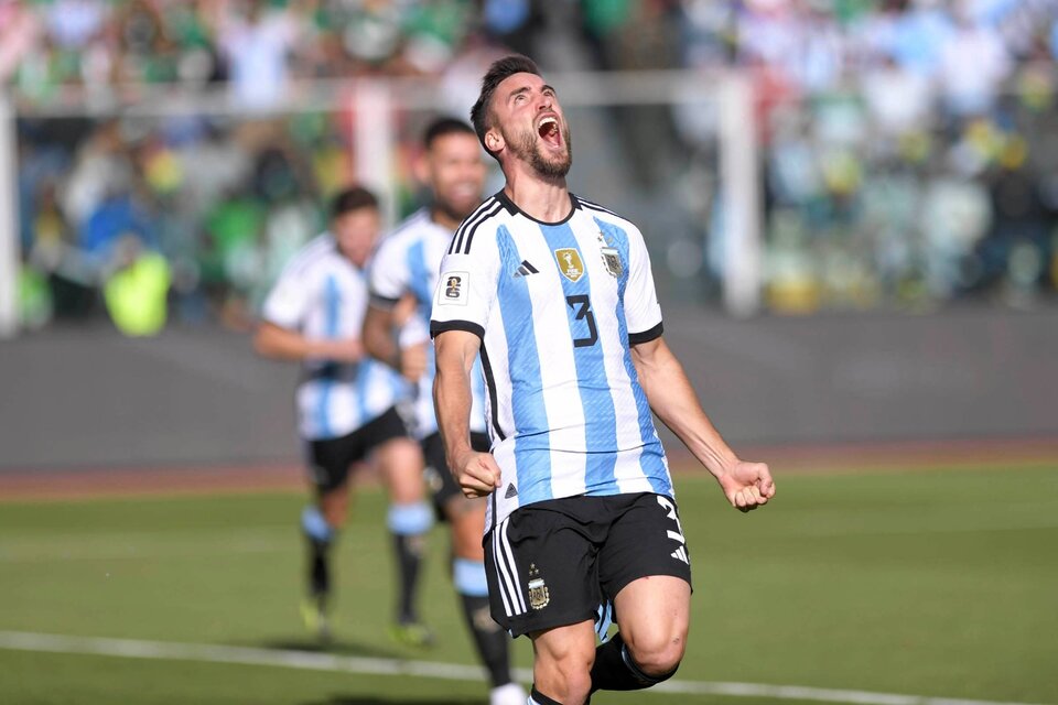 El gol de cabeza de Nicolás Tagliafico frente a Bolivia