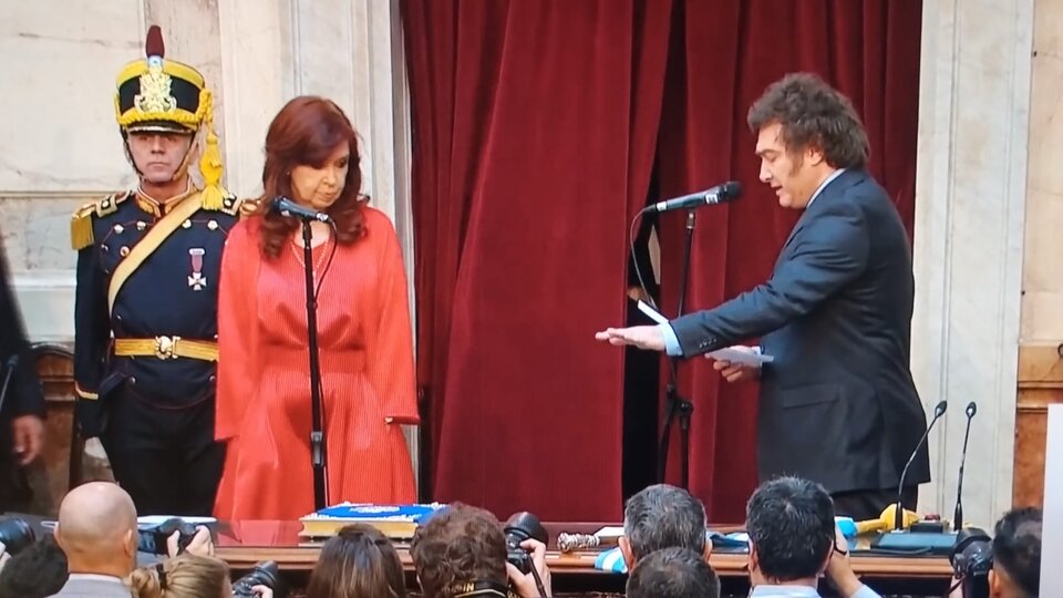 El acto de asunción de Javier Milei y su discurso en directo